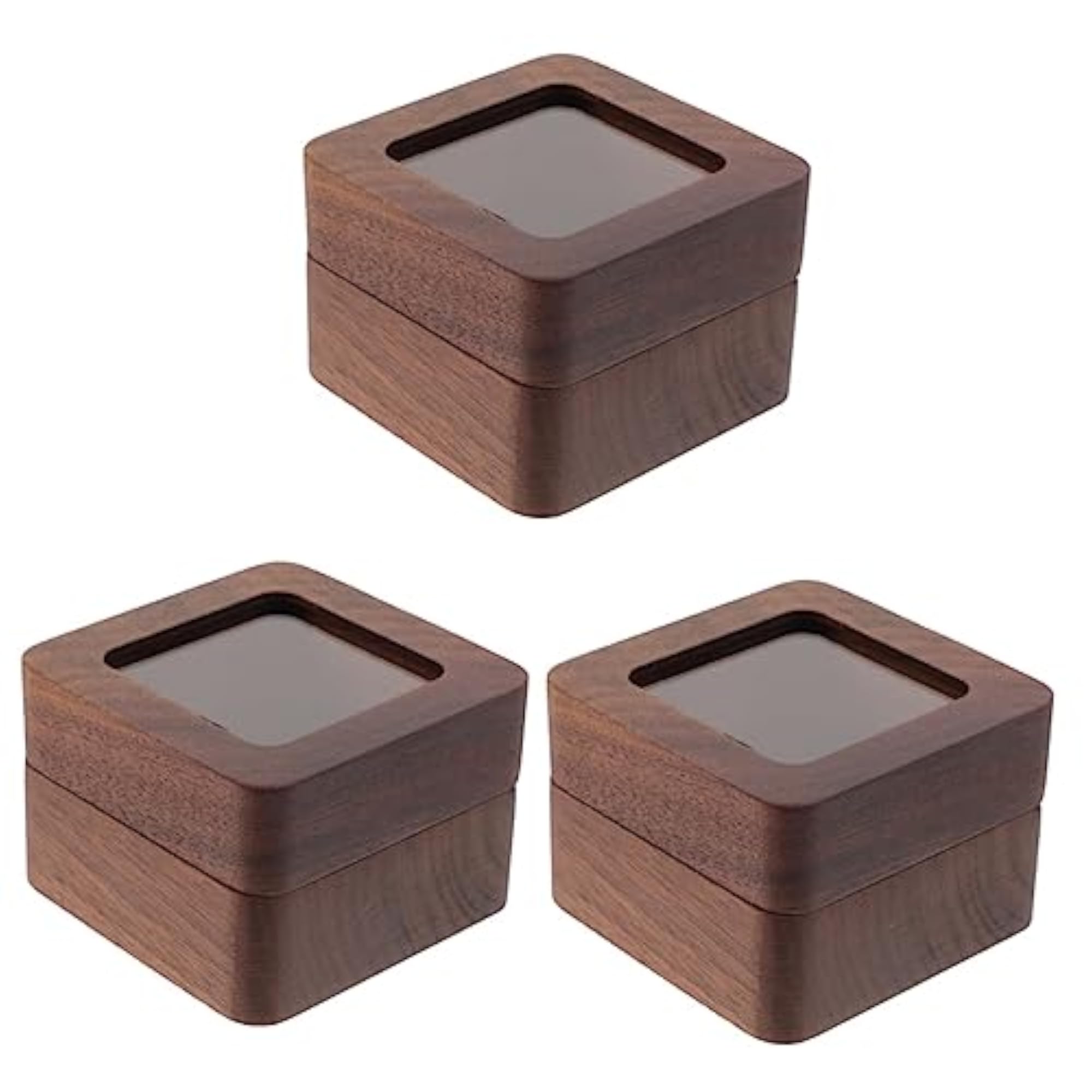 3pcs Elegant Wedding Ring Holder Storage Case Set